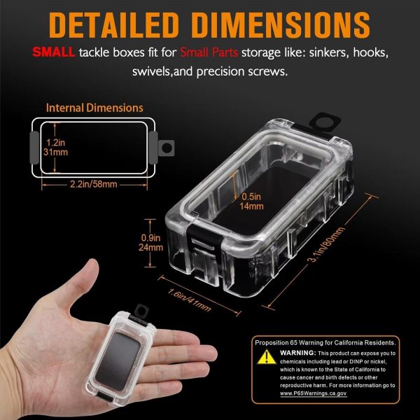 Dovesun Small Fishing Tackle Box Organizer Assembly Fishing Tackle Box Organizer Tackle Tray with Magnet 4PCS/6PCS/8PCS - Image 2