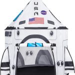 JOYIN Rocket Ship Play Tent Pop up Play Tent Kids Indoor Outdoor Spaceship Playhouse Tent Set