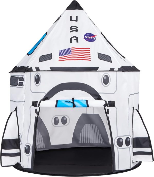 JOYIN Rocket Ship Play Tent Pop up Play Tent Kids Indoor Outdoor Spaceship Playhouse Tent Set