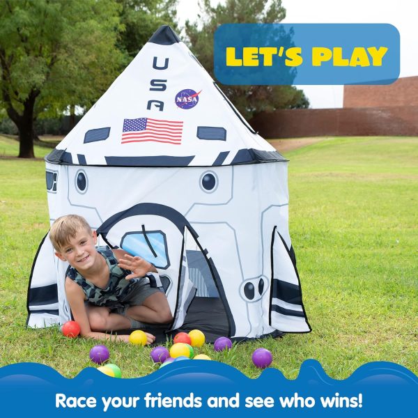 JOYIN Rocket Ship Play Tent Pop up Play Tent Kids Indoor Outdoor Spaceship Playhouse Tent Set - Image 3