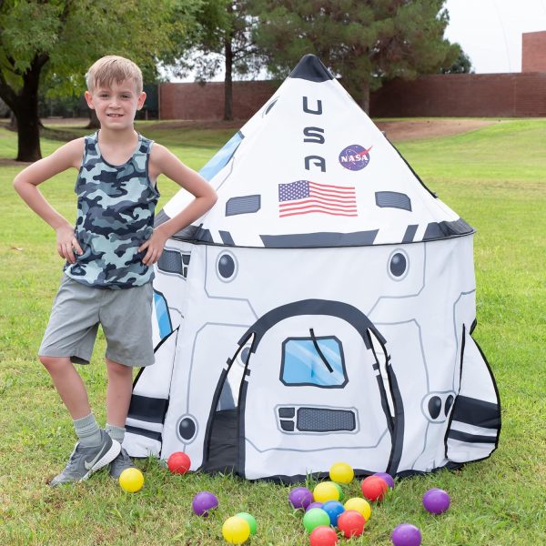 JOYIN Rocket Ship Play Tent Pop up Play Tent Kids Indoor Outdoor Spaceship Playhouse Tent Set - Image 7