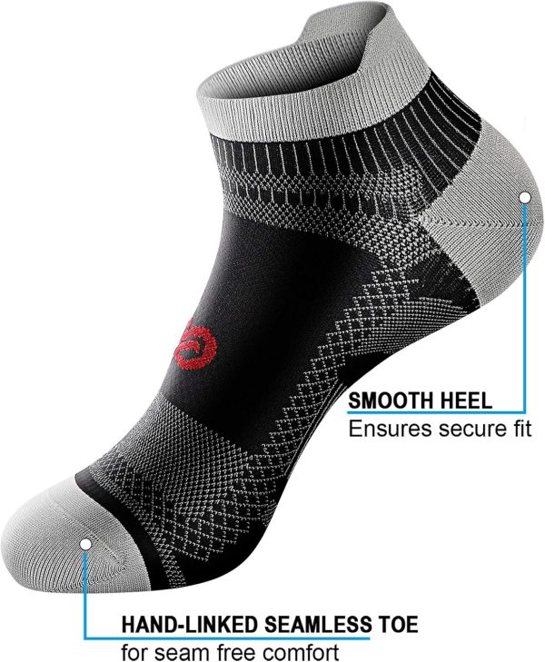 PAPLUS Ankle Compression Sock for Men and Women 2/4/6 Pairs, Low Cut Compression Running Sock with Ankle Support - Image 4