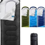 Rantizon Sleeping Bags for Adults Backpacking Lightweight Waterproof- Cold/Warm Weather Sleeping Bag for Mens Kids Boys Girls Camping Essentials Hiking Outdoor Travel Hunting with Compression Bags