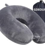 Travel Pillow Memory Foam Neck Pillow Support Pillow,Luxury Compact & Lightweight Quick Pack for Camping Sleeping Rest Cushion (Grey)