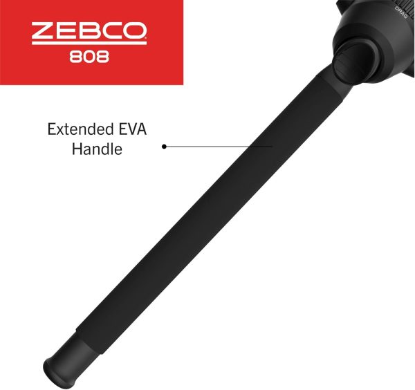 Zebco 808 Spincast Reel and Fishing Rod Combo, 7-Foot Durable Z-Glass Rod with Extended EVA Rod Handle, Quickset Anti-Reverse with Bite Alert, Pre-spooled with 20-Pound Cajun Fishing Line, Black - Image 5